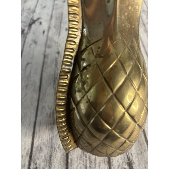 Vintage Brass Ornate Decorative Pineapple Wall Pocket Sconce Vintage Brass - Picture 4 of 12